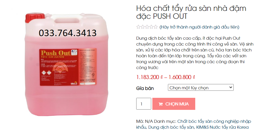 Chất tẩu rửa sàn Push out