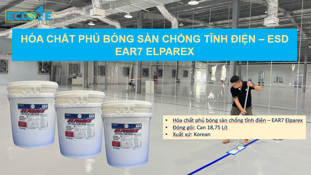 Hóa chất phủ bóng sàn chống tĩnh điện - EAR7 Elparex