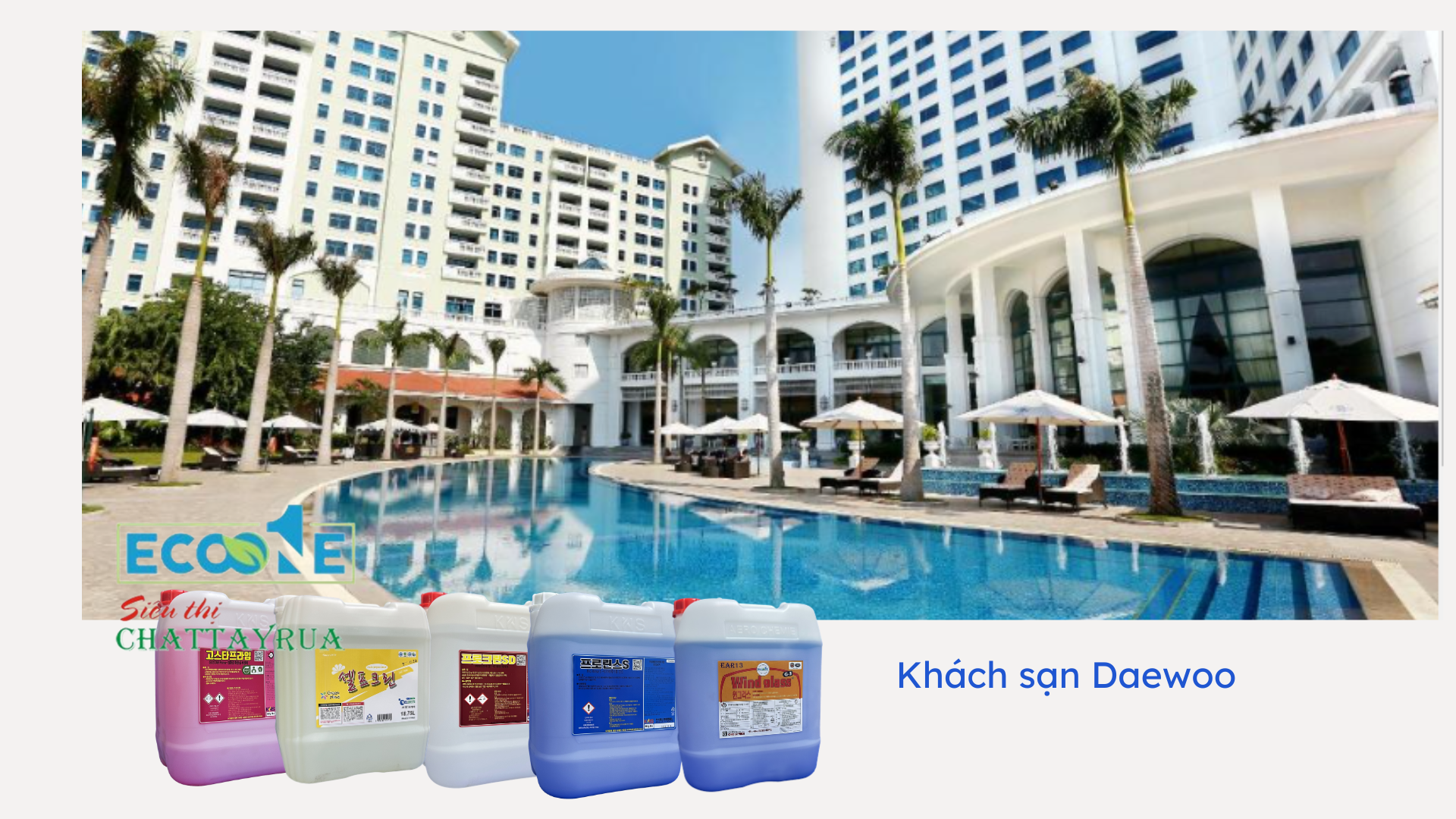 Dòng tẩy rửa vệ sinh chuyên cung cấp cho khách sạn DAEWOO