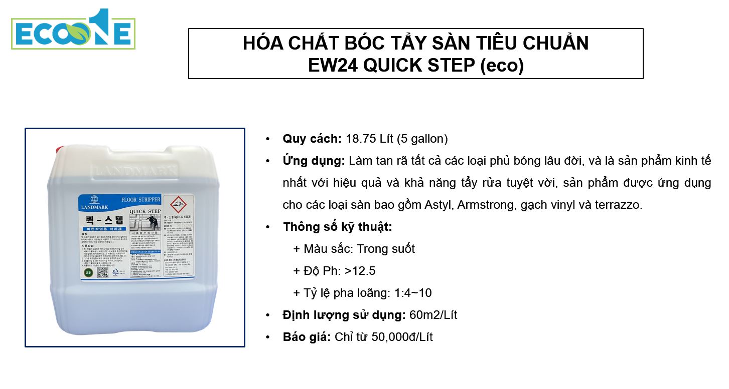 EW24 Quick Step eco - Hóa chất bóc tẩy sàn tiêu chuẩn