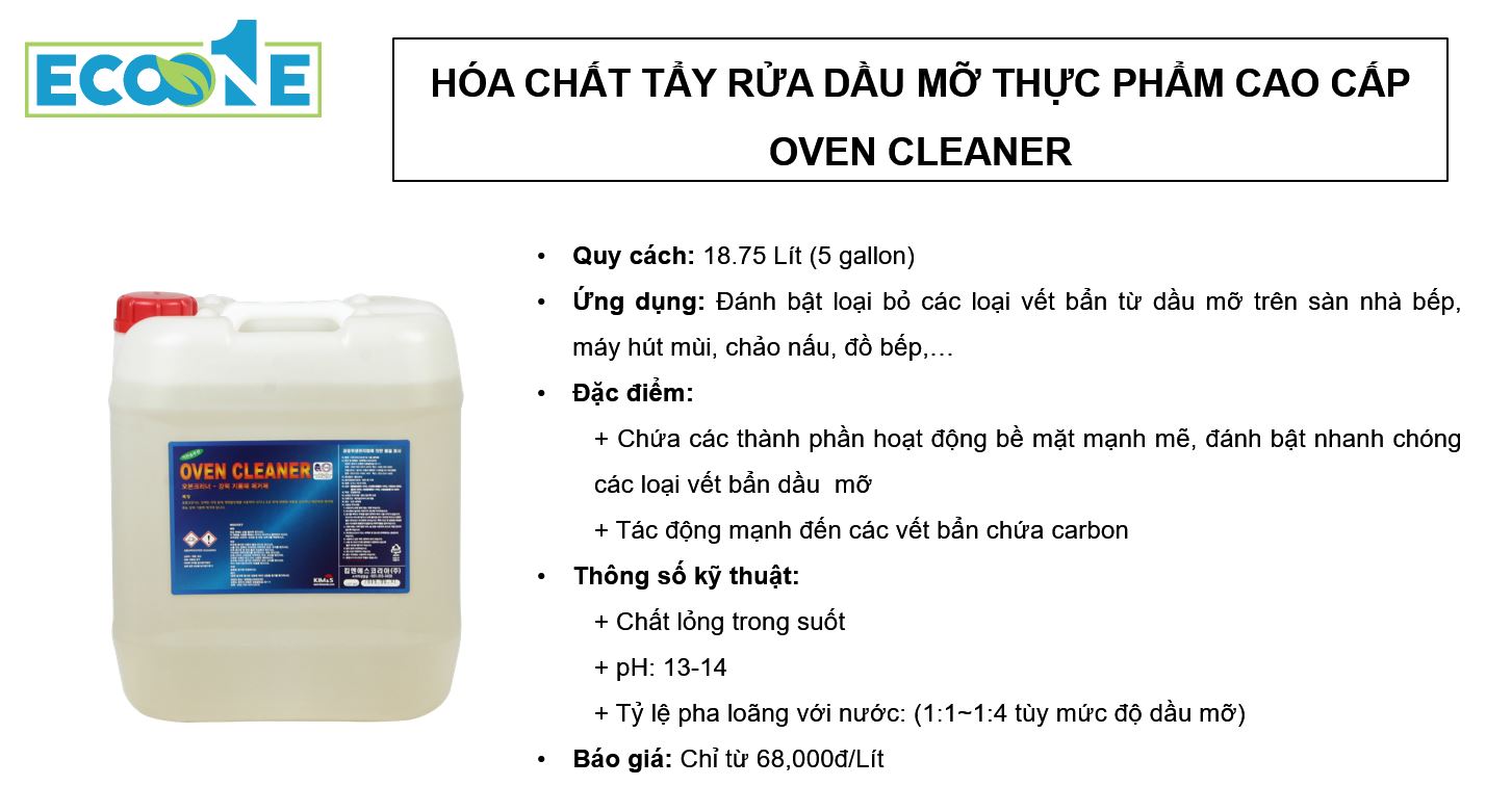 OVEN CLEANER - Hóa chất tẩy rửa dầu mỡ thực phẩm cao cấp