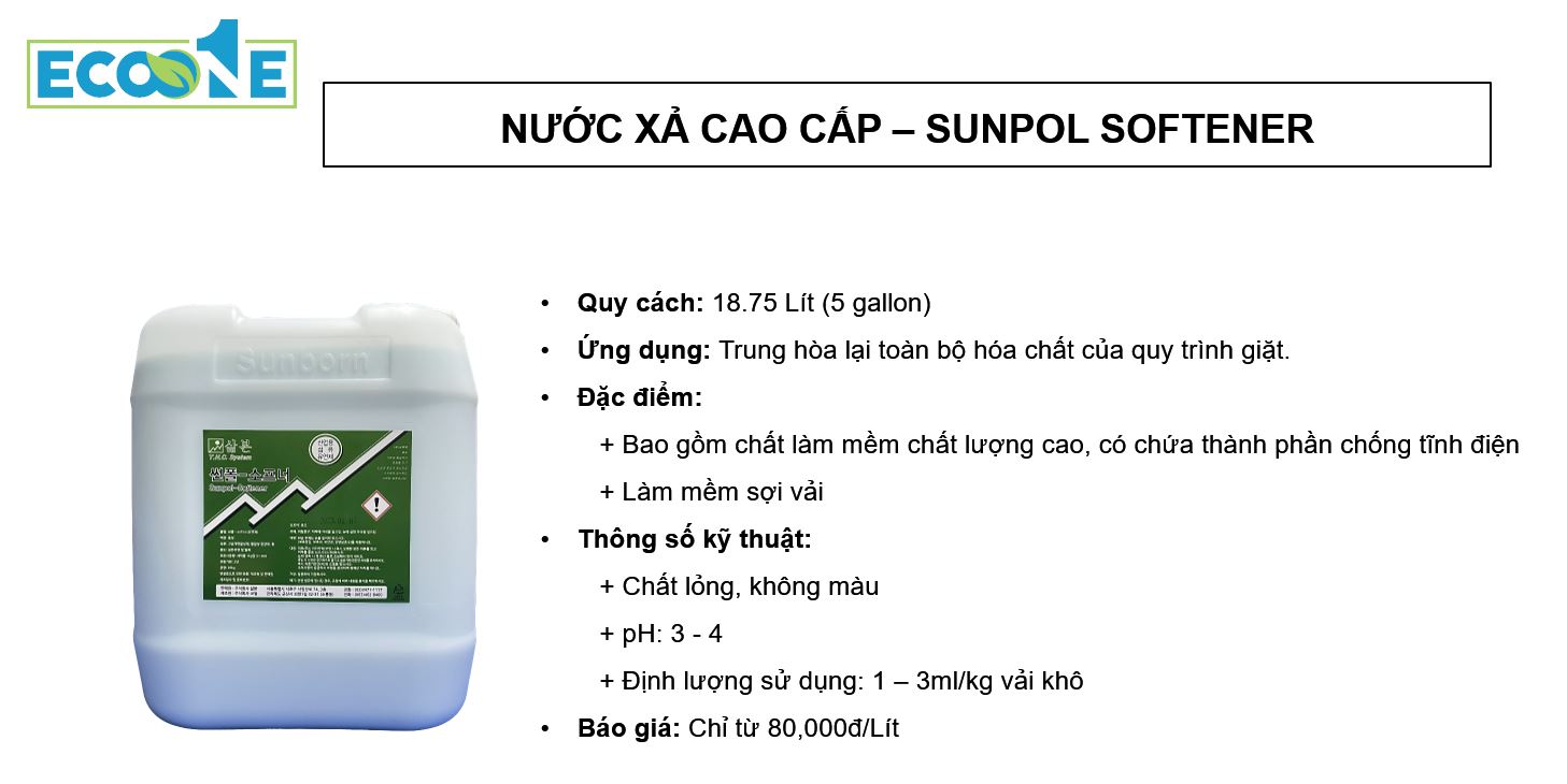 Sunpol Softener - Nước xả cao cấp