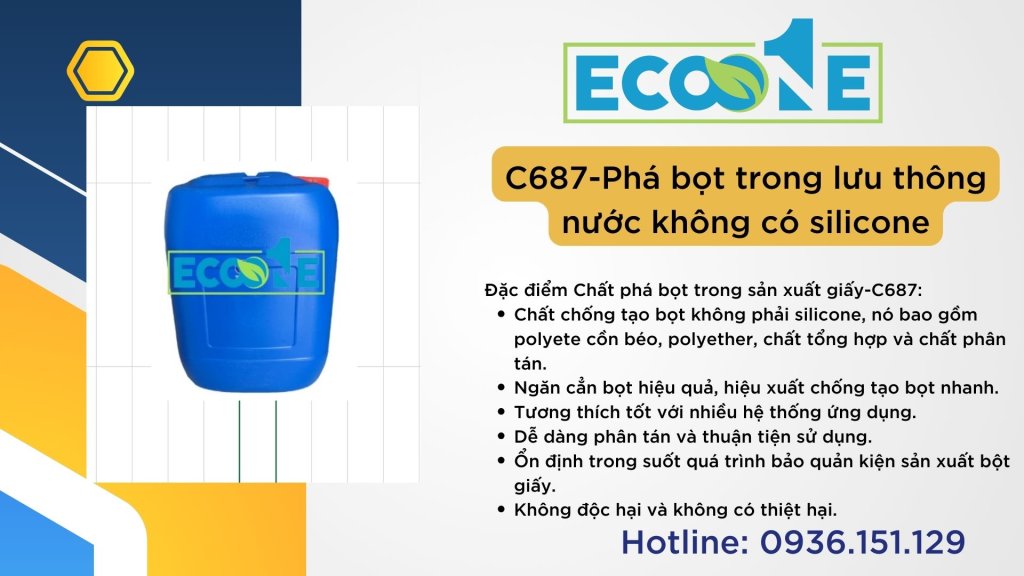 C687-Phá bọt trong lưu thông nước không có silicone