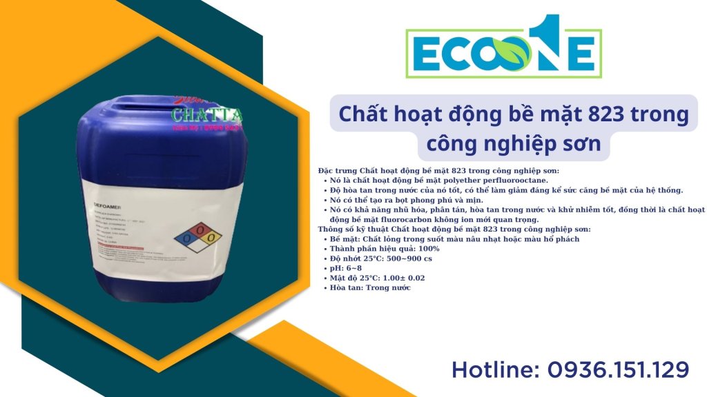 Chất hoạt động bề mặt 823 trong công nghiệp sơn