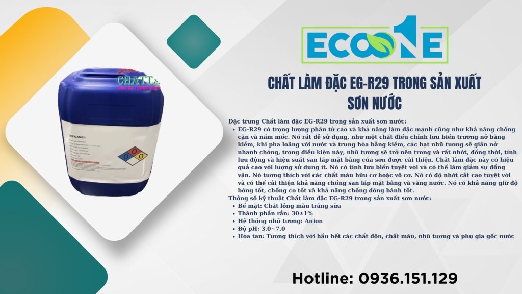 Chất làm đặc EG-R29 trong sản xuất sơn nước