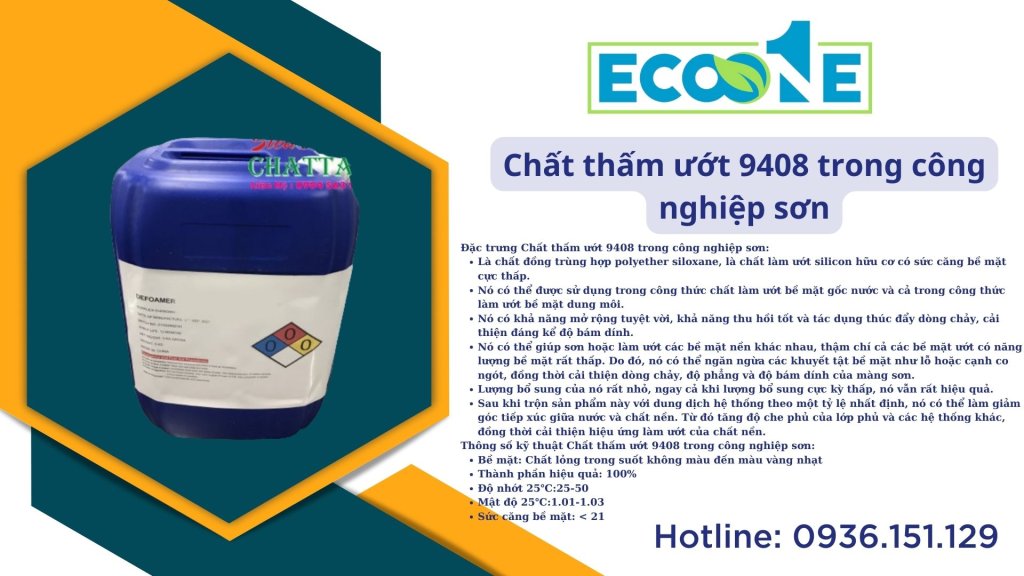Chất thấm ướt 9408 trong công nghiệp sơn