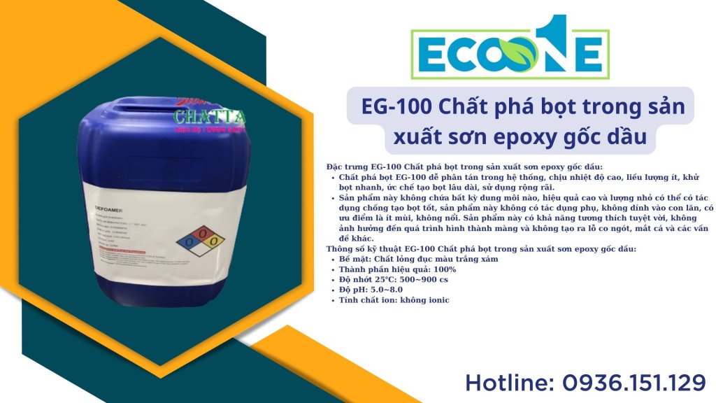 EG-100 Chất phá bọt trong sản xuất sơn epoxy gốc dầu