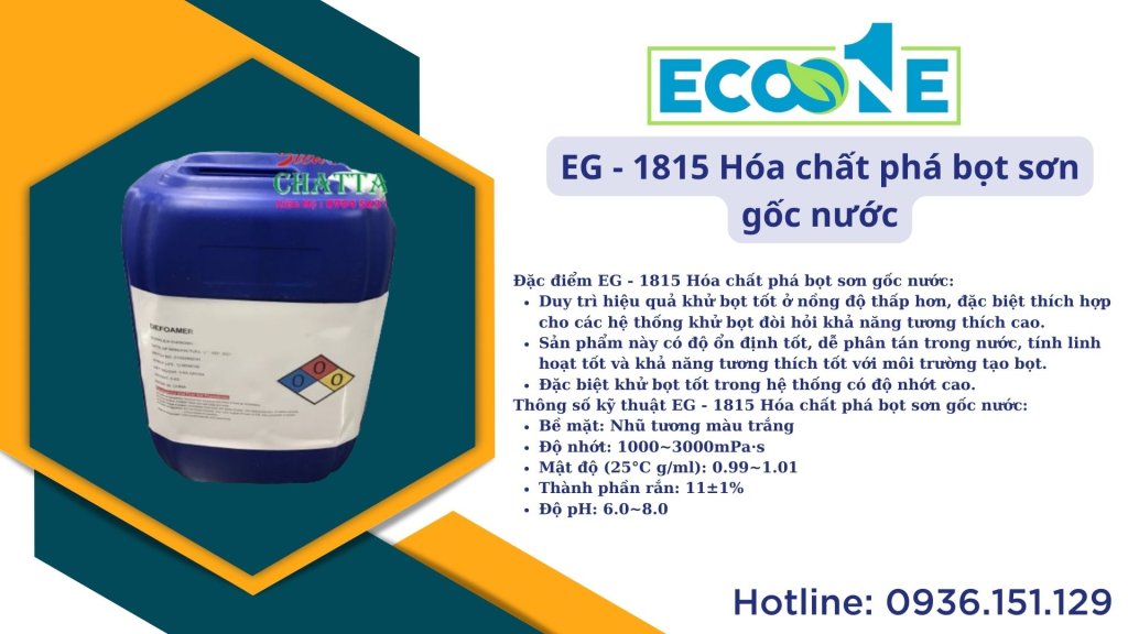 EG - 1815 Hóa chất phá bọt sơn gốc nước