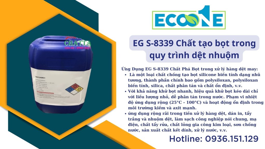 EG S-8339 Chất tạo bọt trong quy trình dệt nhuộm