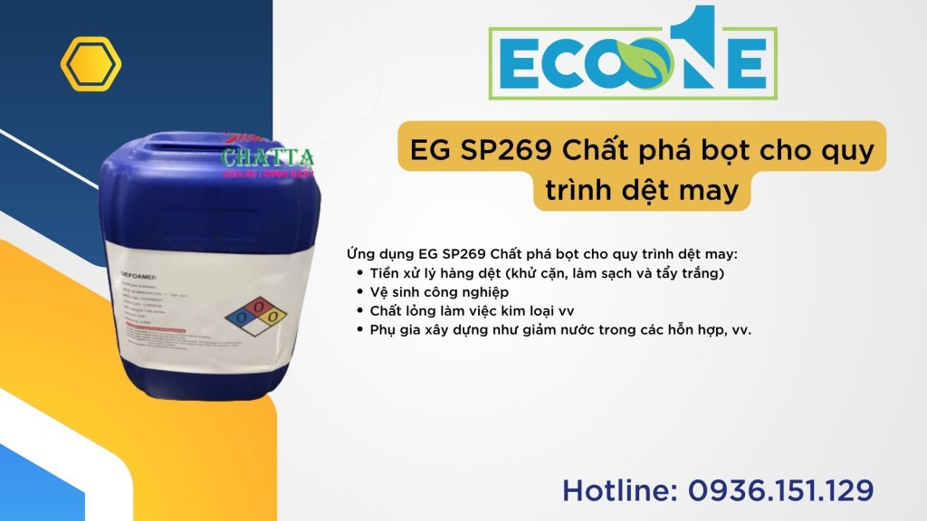 EG SP269 Chất phá bọt cho quy trình dệt may
