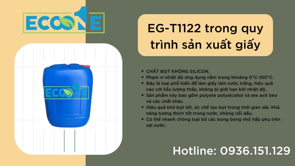 EG-T1122 trong quy trình sản xuất giấy
