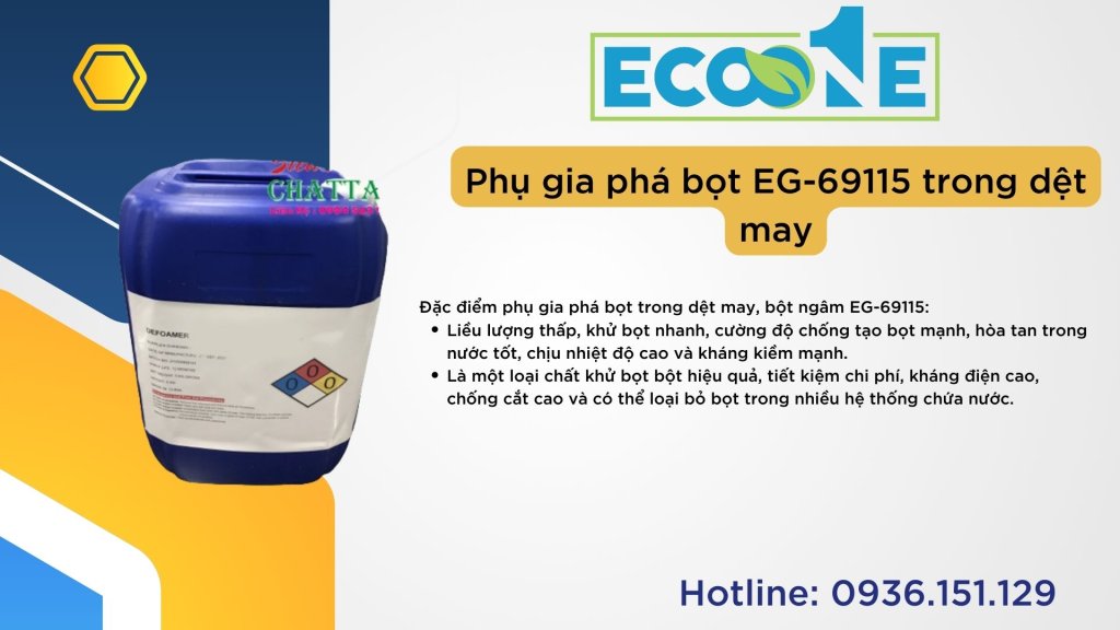 Phụ gia phá bọt EG-69115 trong dệt may