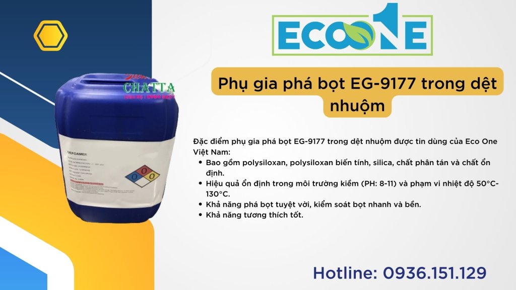 Phụ gia phá bọt EG-9177 trong dệt nhuộm