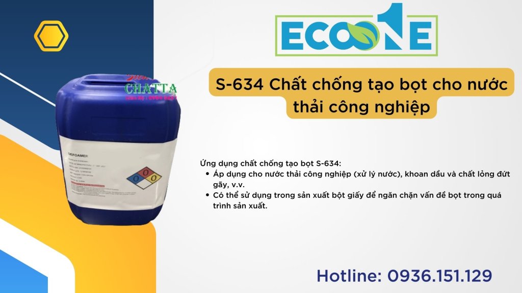 S-634 Chất chống tạo bọt cho nước thải công nghiệp