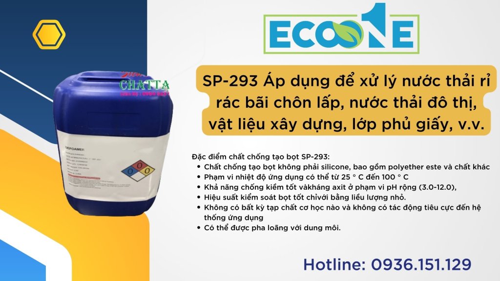 SP-293 Áp dụng để xử lý nước thải rỉ rác bãi chôn lấp, nước thải đô thị, vật liệu xây dựng, lớp phủ giấy, v.v.