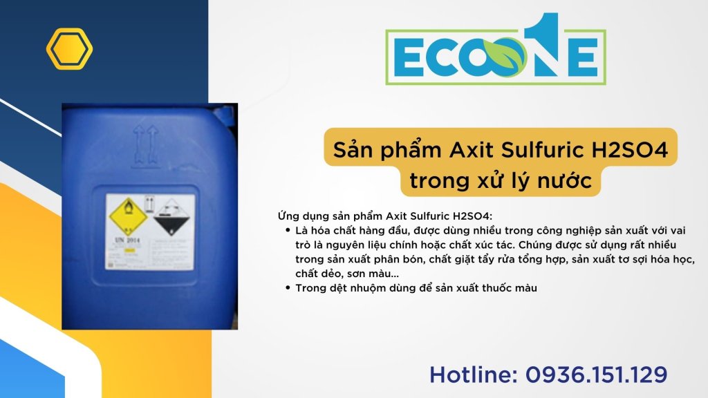 Sản phẩm Axit Sulfuric H2SO4 trong xử lý nước