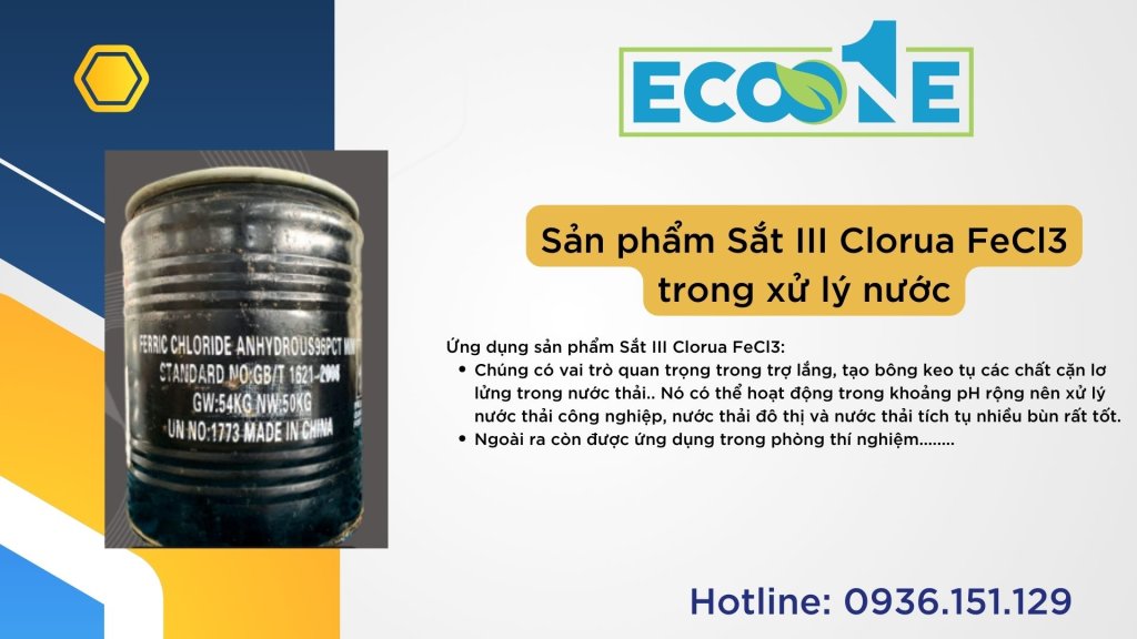 Sản phẩm Sắt III Clorua FeCl3 trong xử lý nước