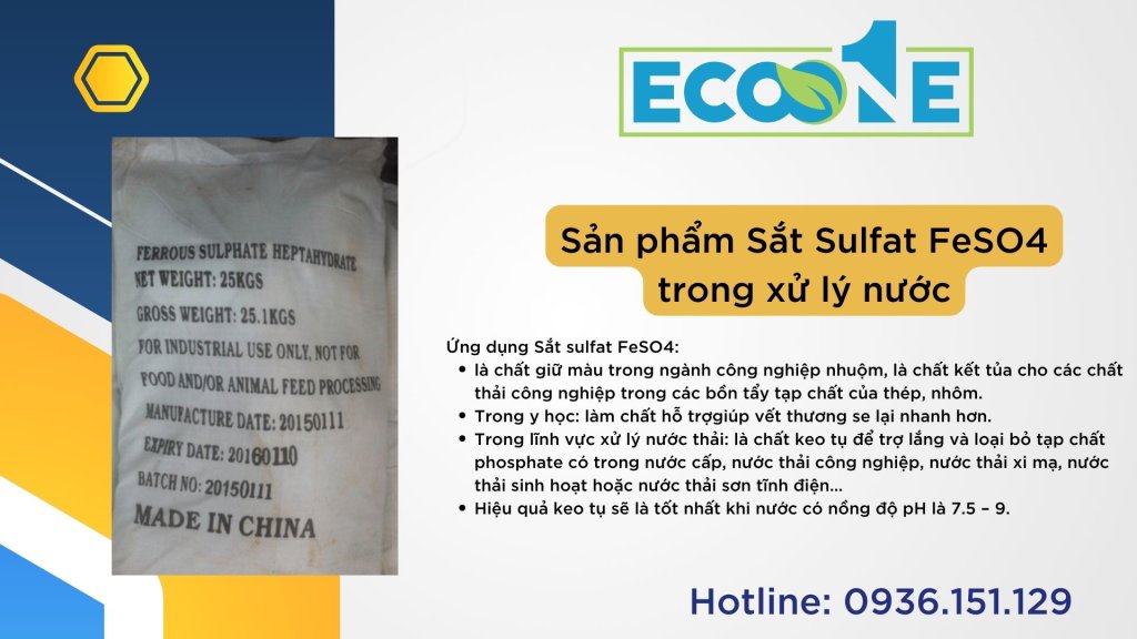 Sản phẩm Sắt Sulfat FeSO4 trong xử lý nước