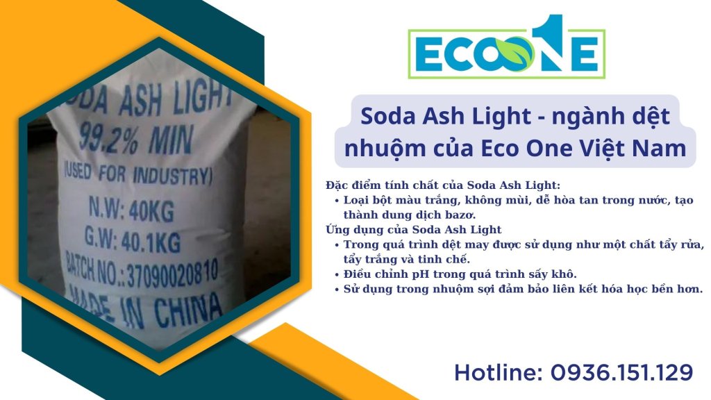 Soda Ash Light - ngành dệt nhuộm của Eco One Việt Nam