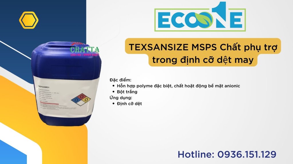 TEXSANSIZE MSPS Chất phụ trợ trong định cỡ dệt may