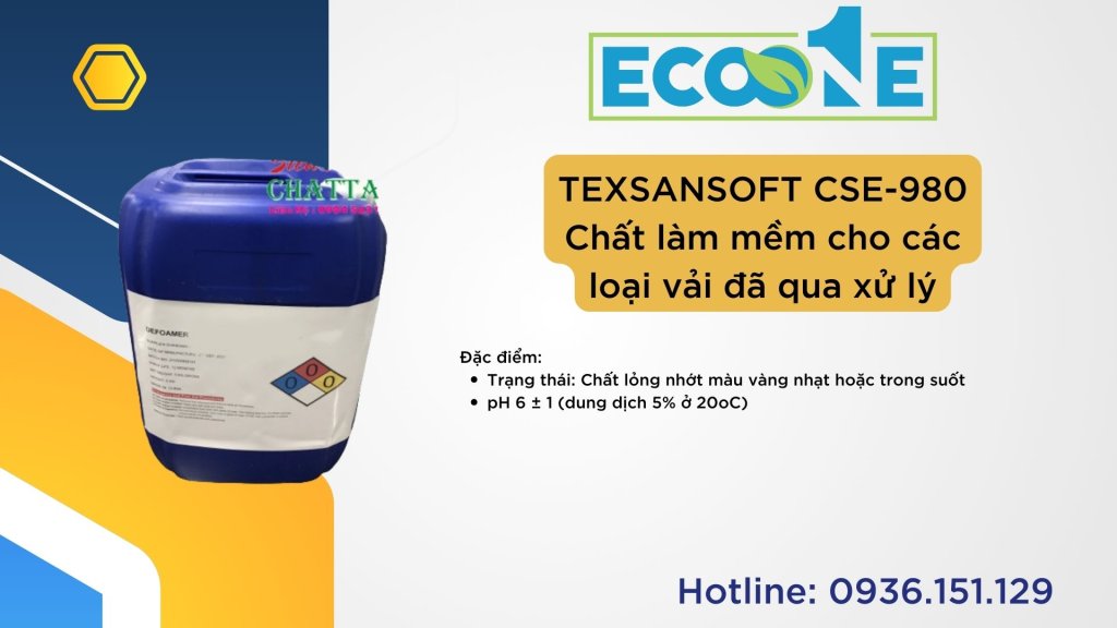 TEXSANSOFT CSE-980 Chất làm mềm cho các loại vải đã qua xử lý
