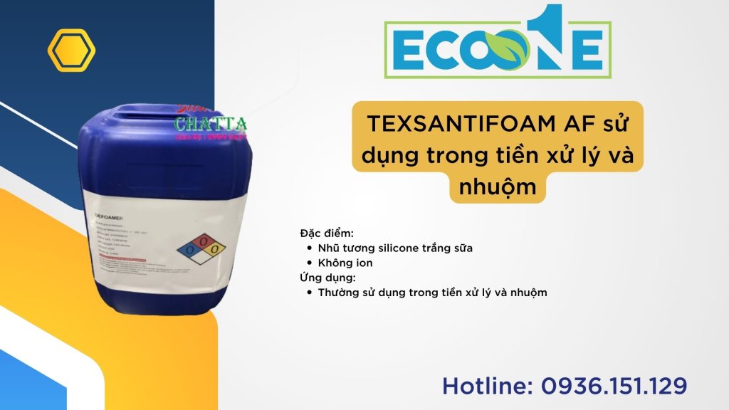 TEXSANTIFOAM AF sử dụng trong tiền xử lý và nhuộm