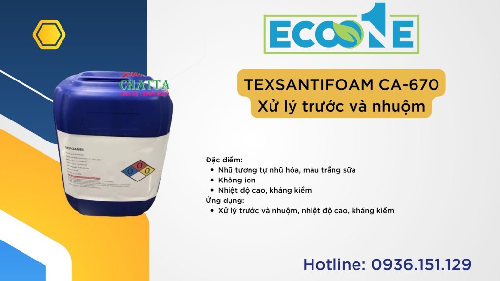 TEXSANTIFOAM CA-670 Xử lý trước và nhuộm