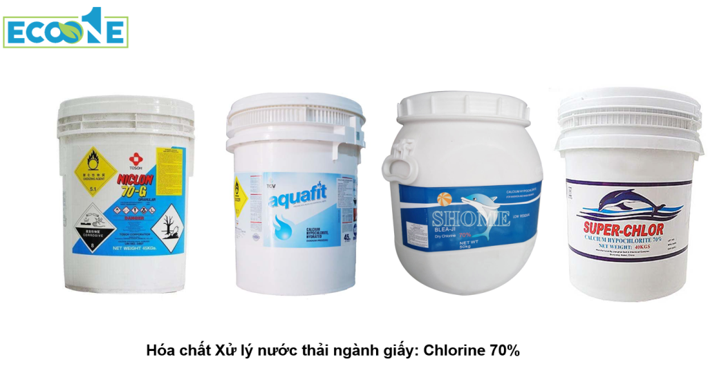 Hóa chất Xử lý nước thải ngành giấy - Chlorine 70%