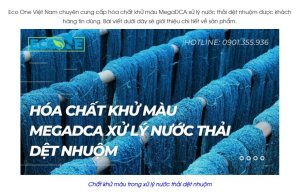 Hóa chất khử màu MegaDCA xử lý nước thải dệt nhuộm