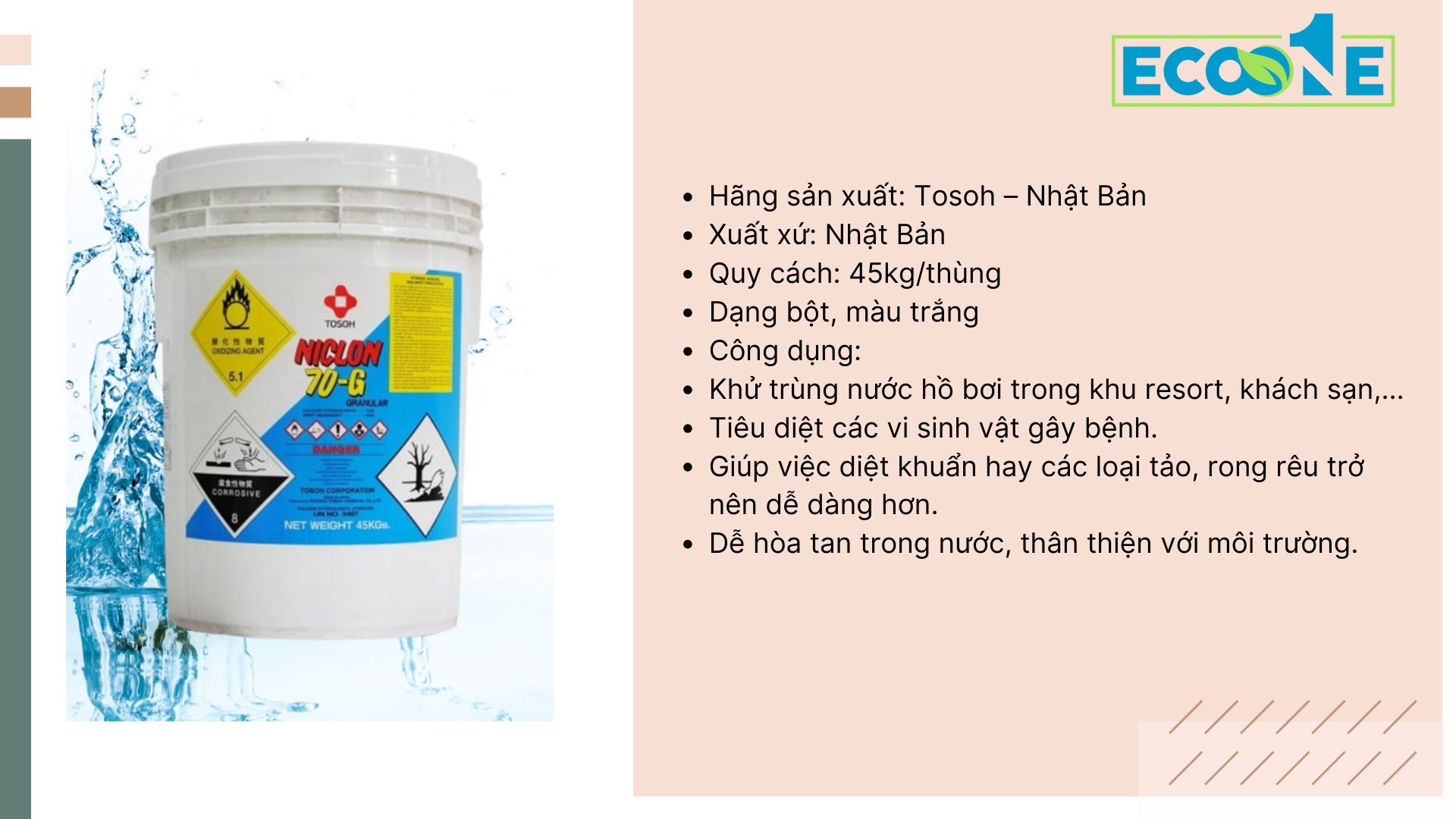 Chlorine Niclon 70g Tosoh