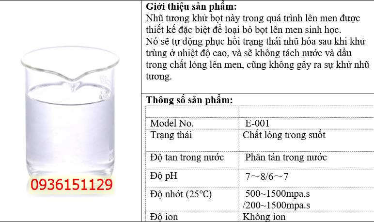 Eco E 001 Phá Bọt Trong Sử Lí Nước Thải Trong Lên Men