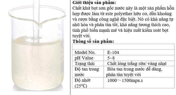 Eco E-104 Phá Bọt Trong Hệ Thống Sơn Nước
