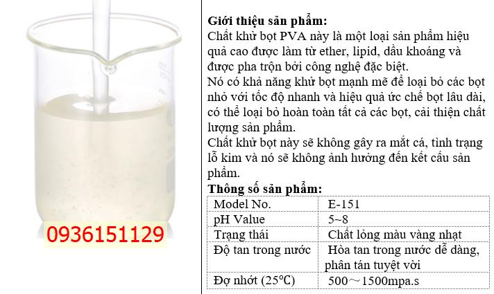 Eco E-151 Phá Bọt Trong Chất Dẻo Pva