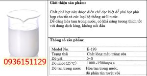 Eco E 193 Phá Bọt Trong Xử Lý Nước Thải