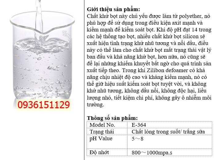 Eco E-364 Phá Bọt Trong Xi Măng, Vữa