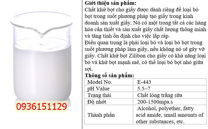 Eco E-443 Phá Bọt Trong Làm Giấy