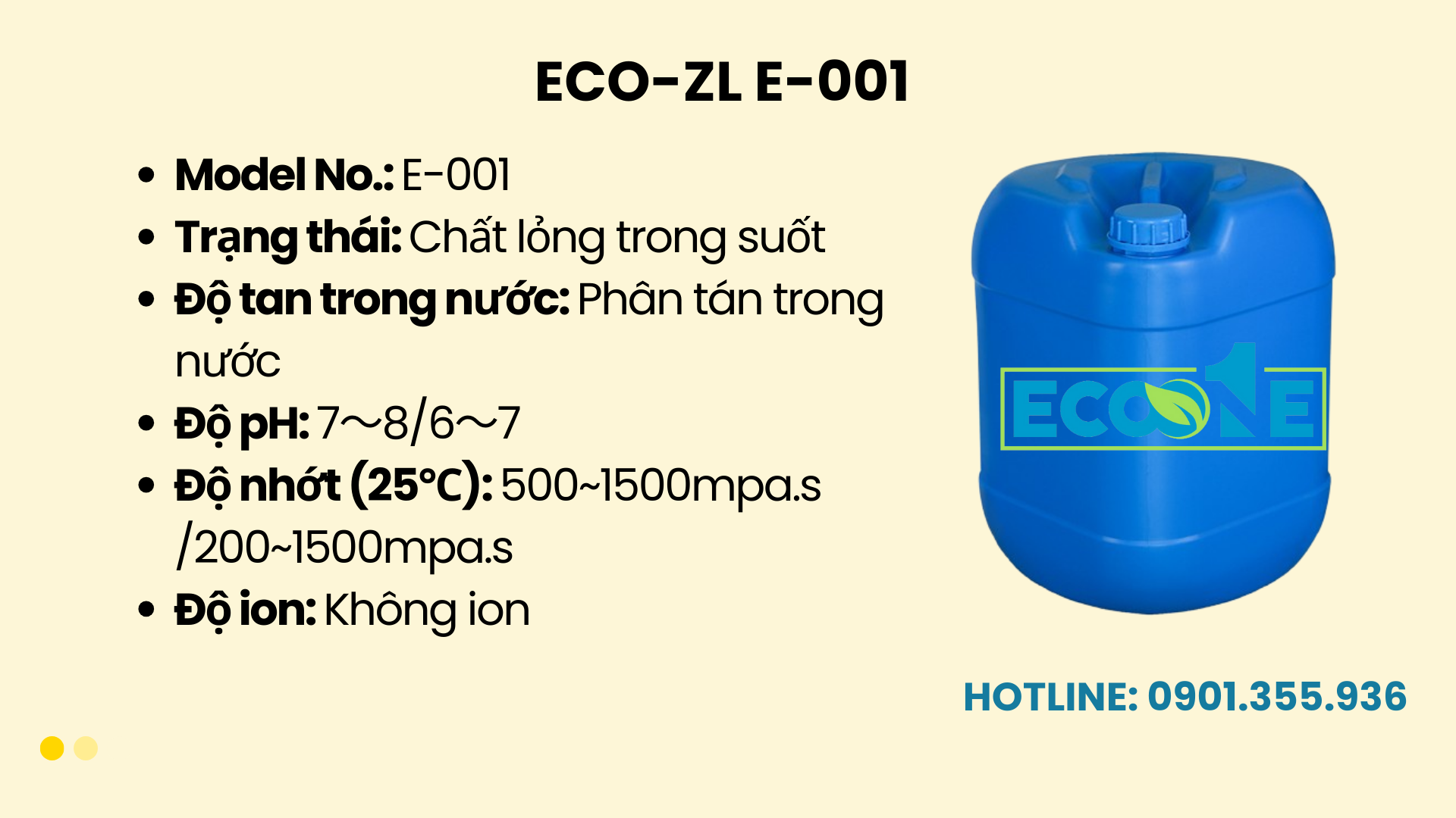 Eco Zl E 001 Phá Bọt Trong Xử Lí Nước Thải Trong Lên Men