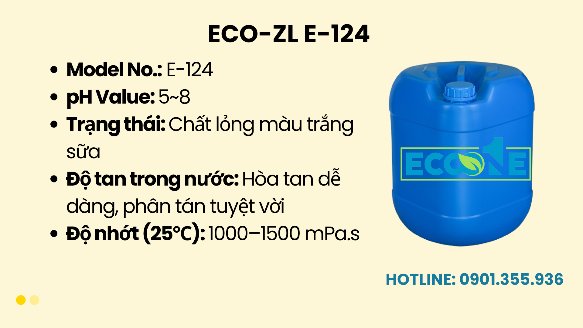 Eco Zl E 124 Chất Khử Bọt Cho Mủ Cao Su Trắng