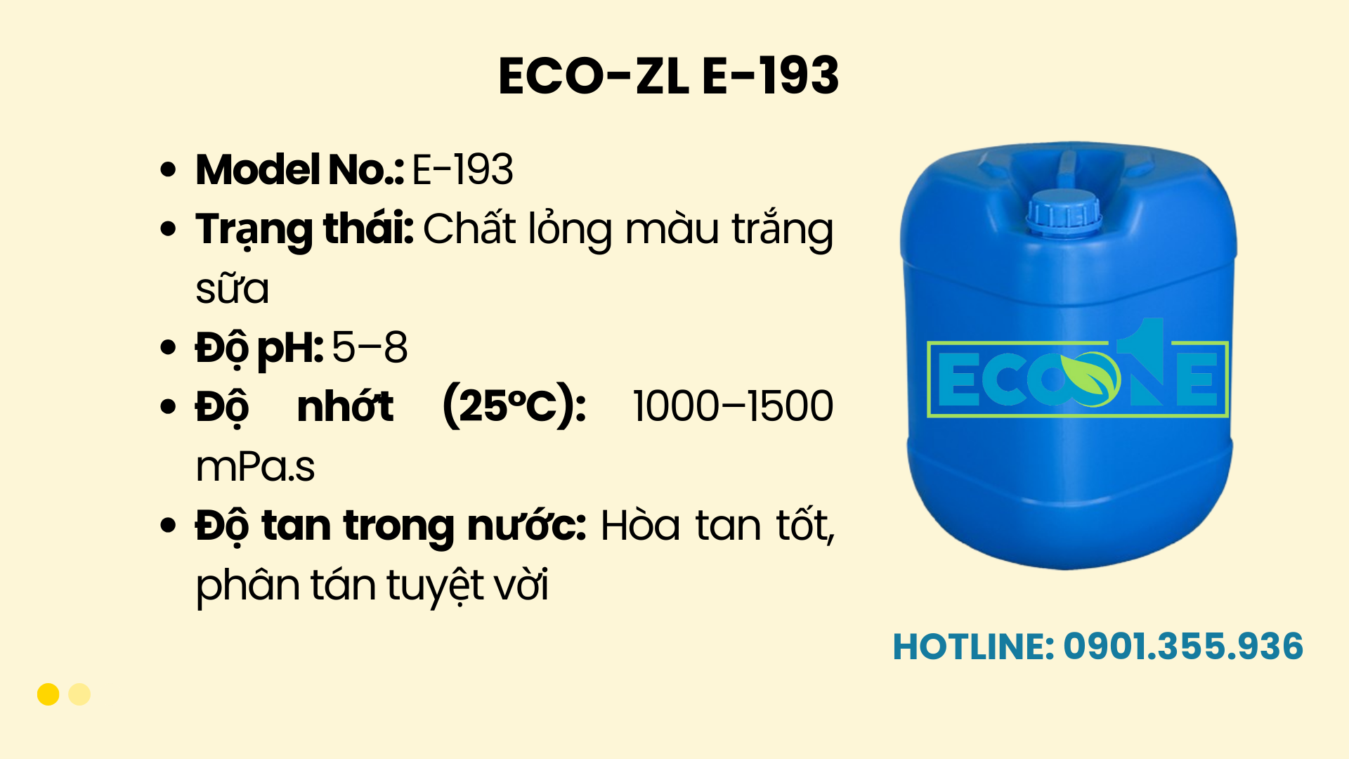 Eco Zl E 193 Phá Bọt Trong Xử Lý Nước Thải