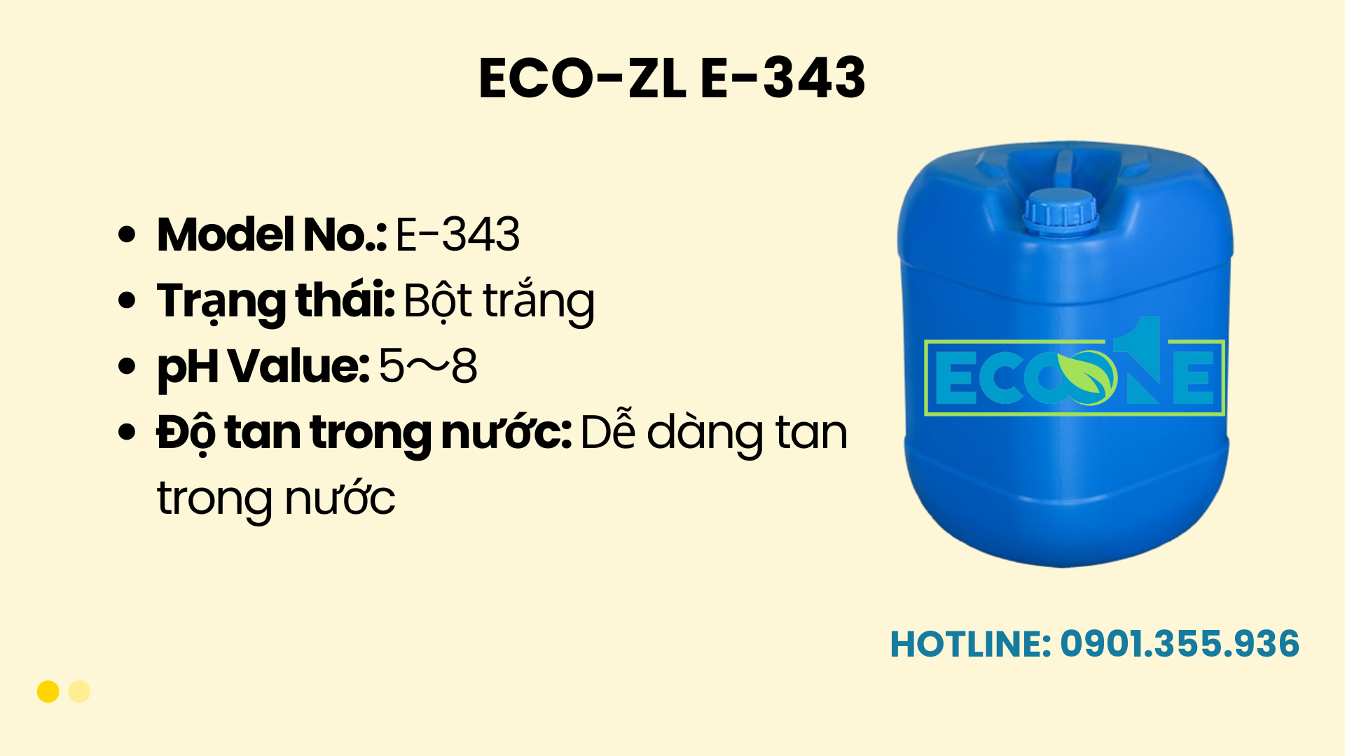 Eco Zl E 343 Phá Bọt Dạng Bột
