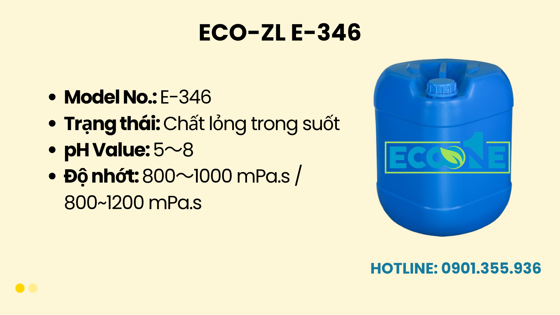 Eco Zl E 346 Phụ Gia Xi Măng