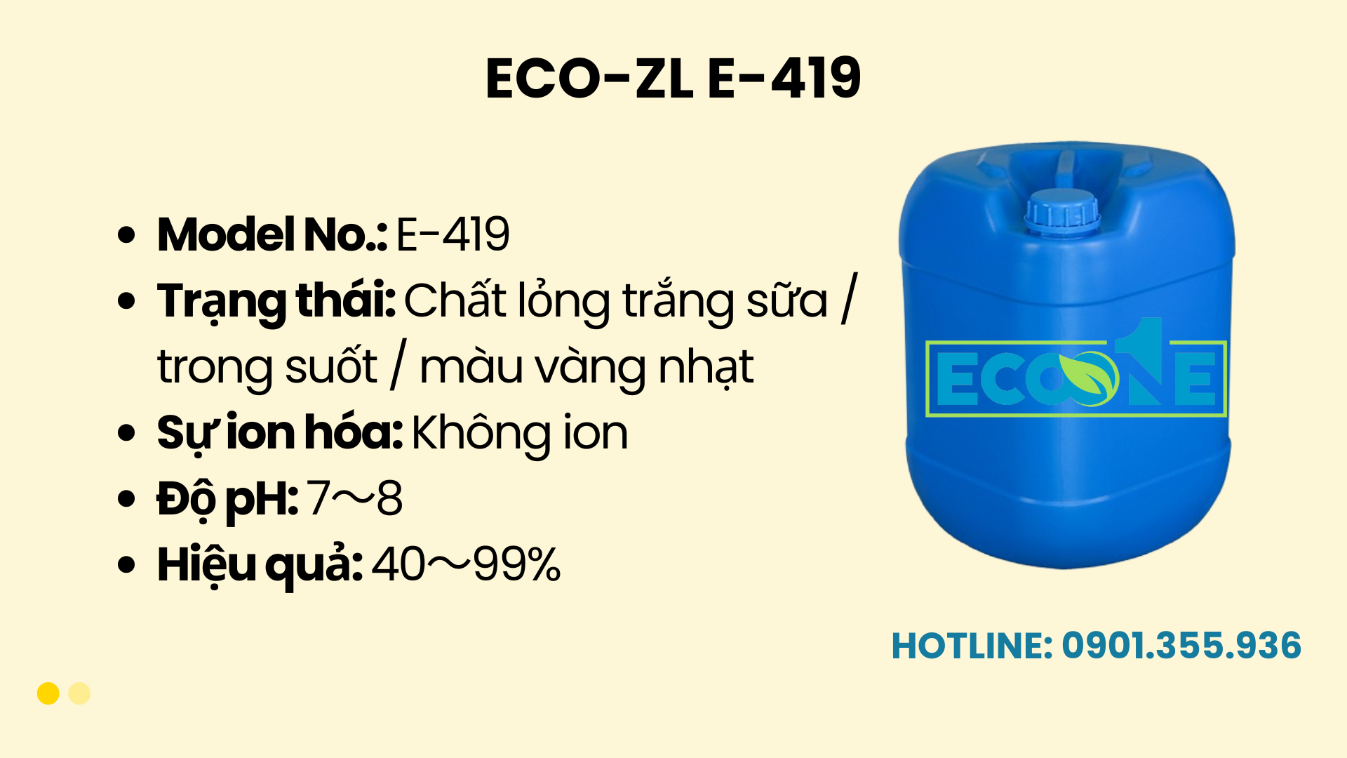 Eco Zl E 419 Phá Bọt Trong Sản Xuất Cao Su Tổng Hợp