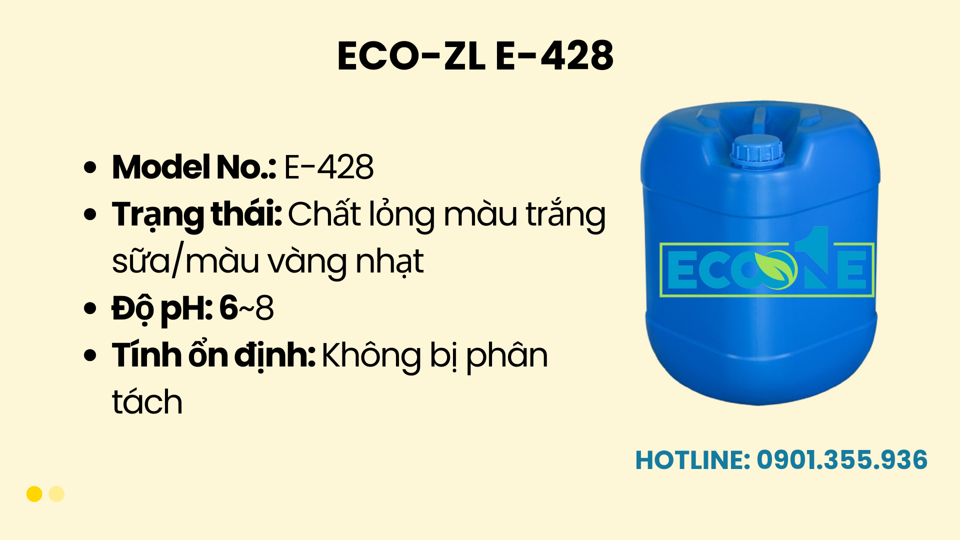 Eco Zl E 428 Phá Bọt Trong Cao Su Tự Nhiên
