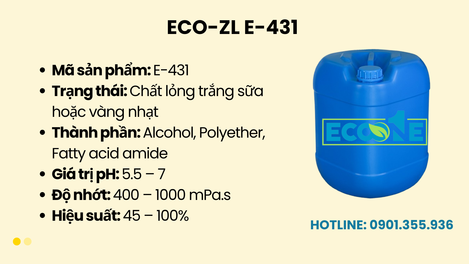 Eco Zl E 431 Chất Phá Bọt Trong Quá Trình Làm Giấy