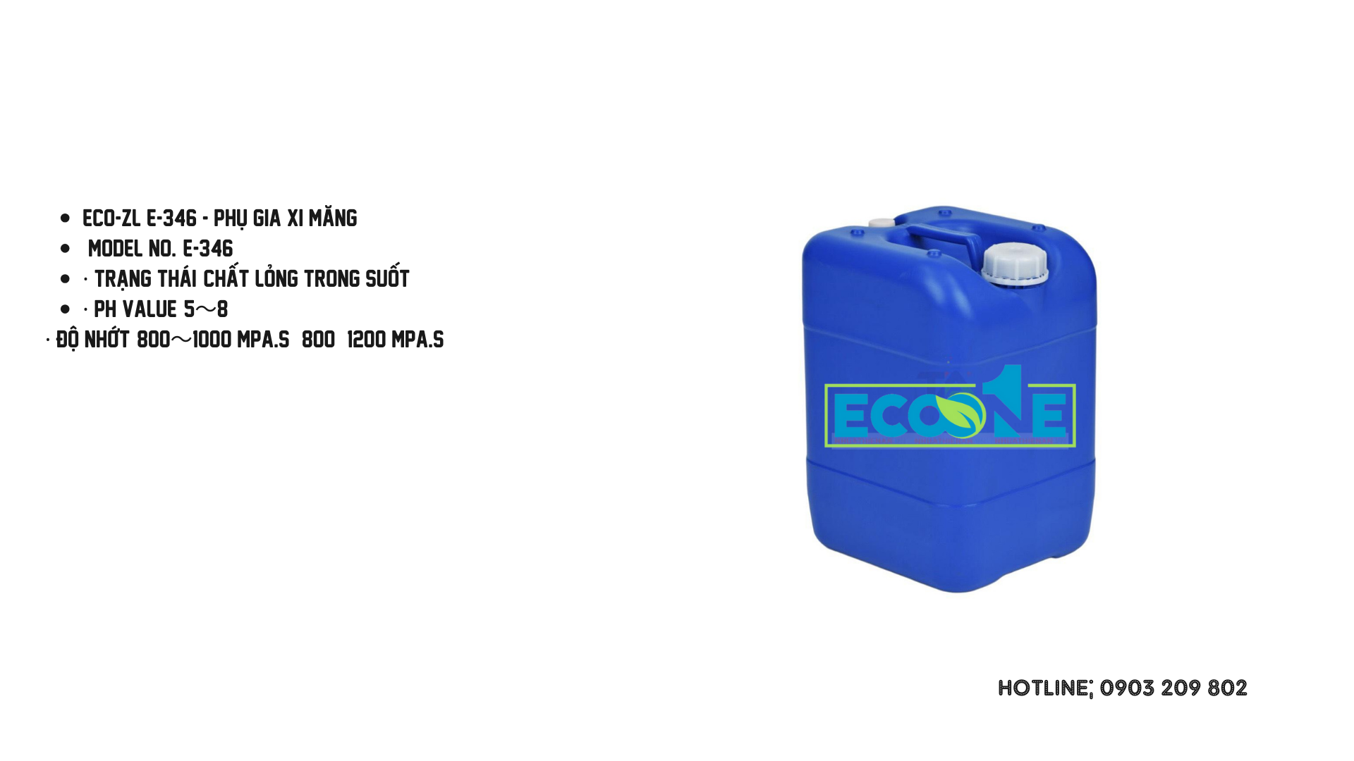 ECO-ZL E-346 - Phụ Gia Xi Măng