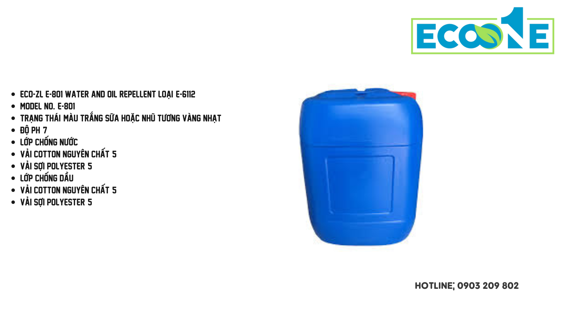 ECO-ZL E-801 Water and Oil Repellent