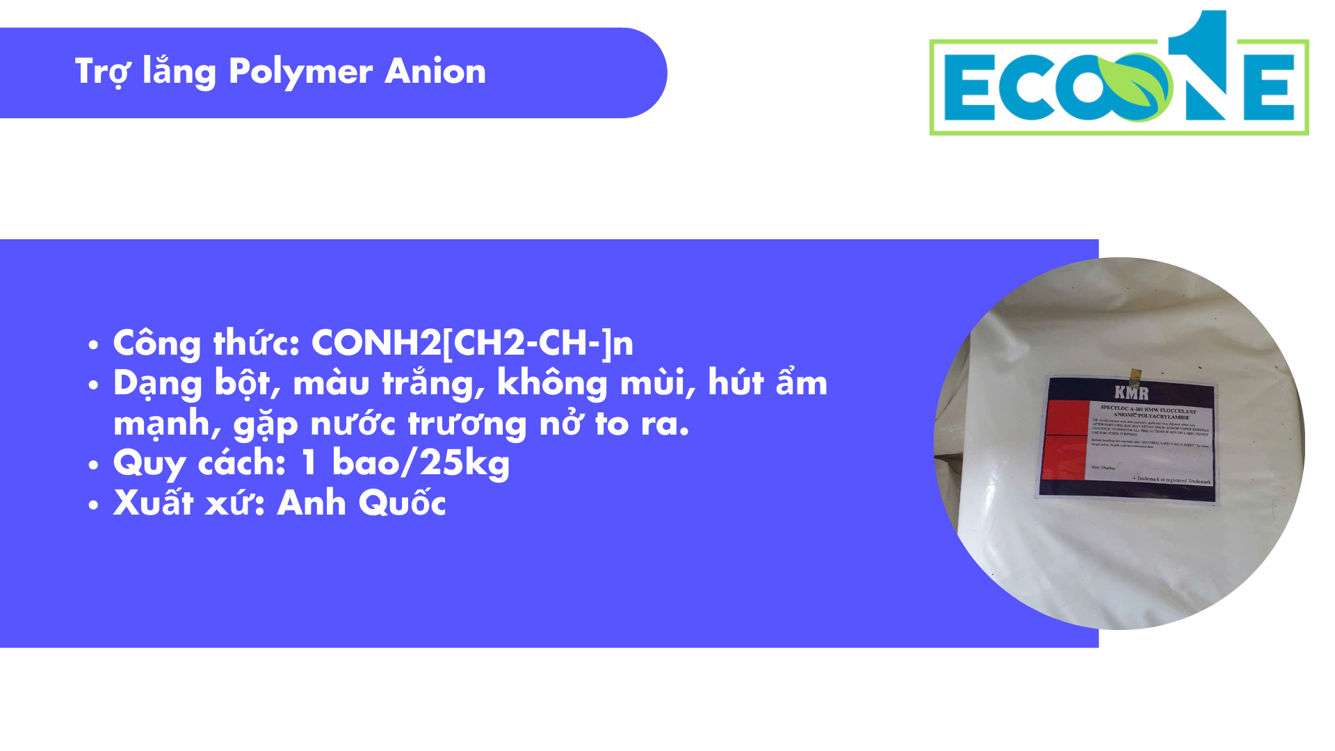 Trợ Lắng Polymer Anion