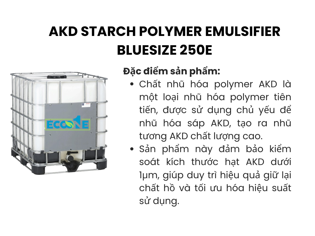 Akd Starch Polymer Emulsifier Bluesize 250e