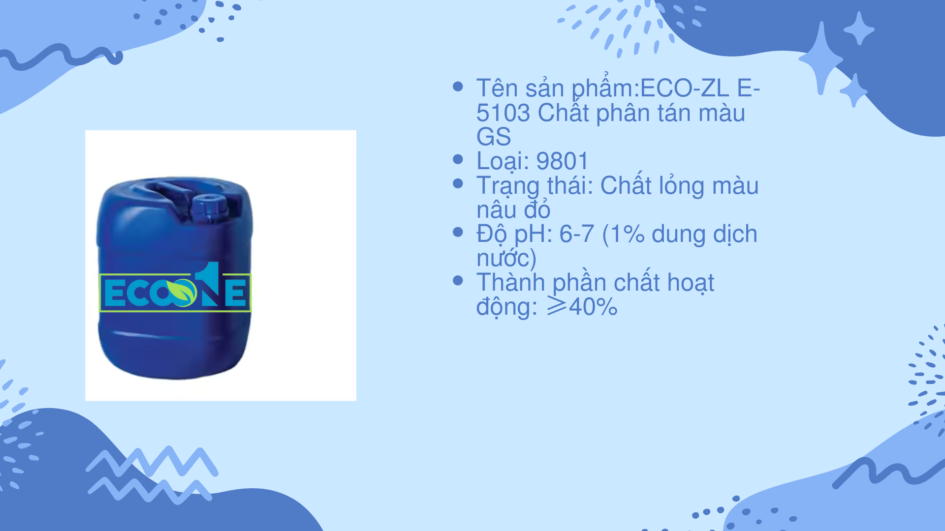 ECO-ZL E-5103 Chất phân tán màu GS