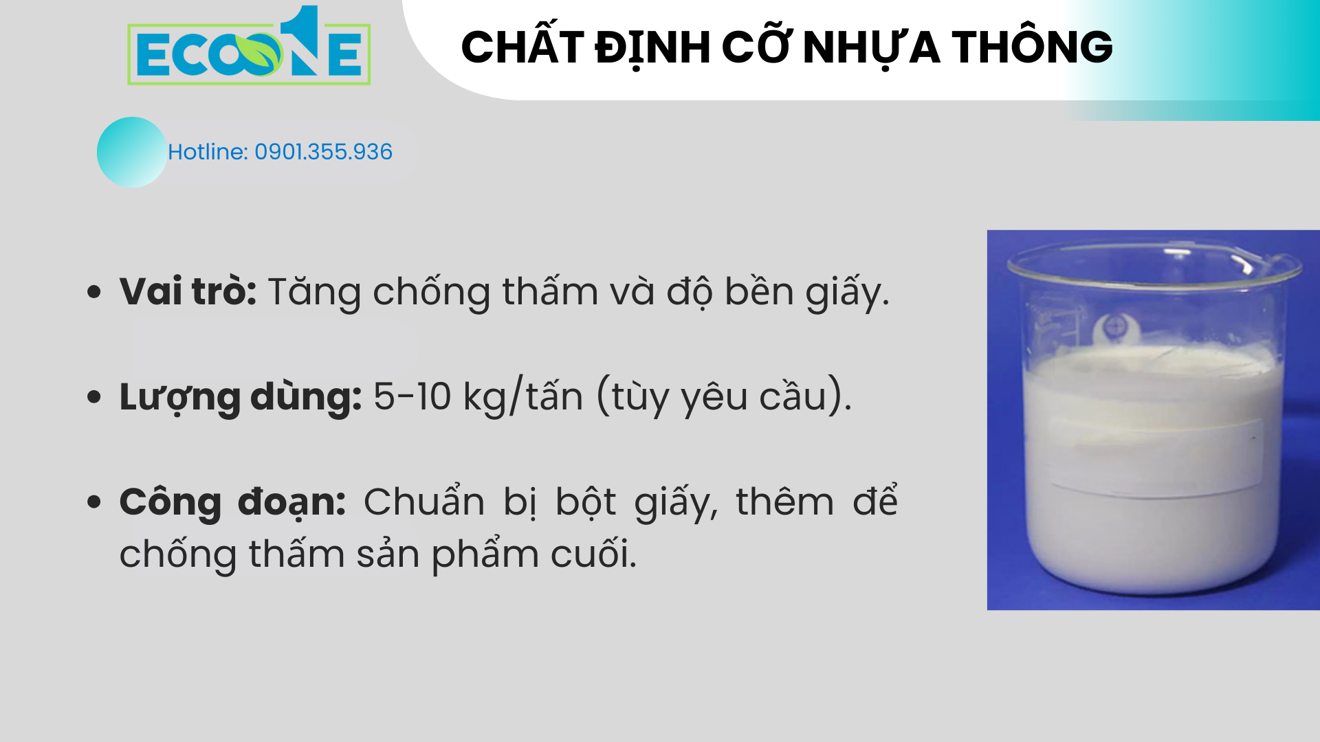 Chất định Cỡ Nhựa Thông Trong Sản Xuất Giấy Viết